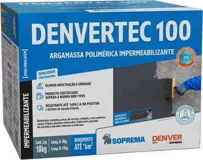 Denvertec 100, argamassa polimérica impermeabilizante